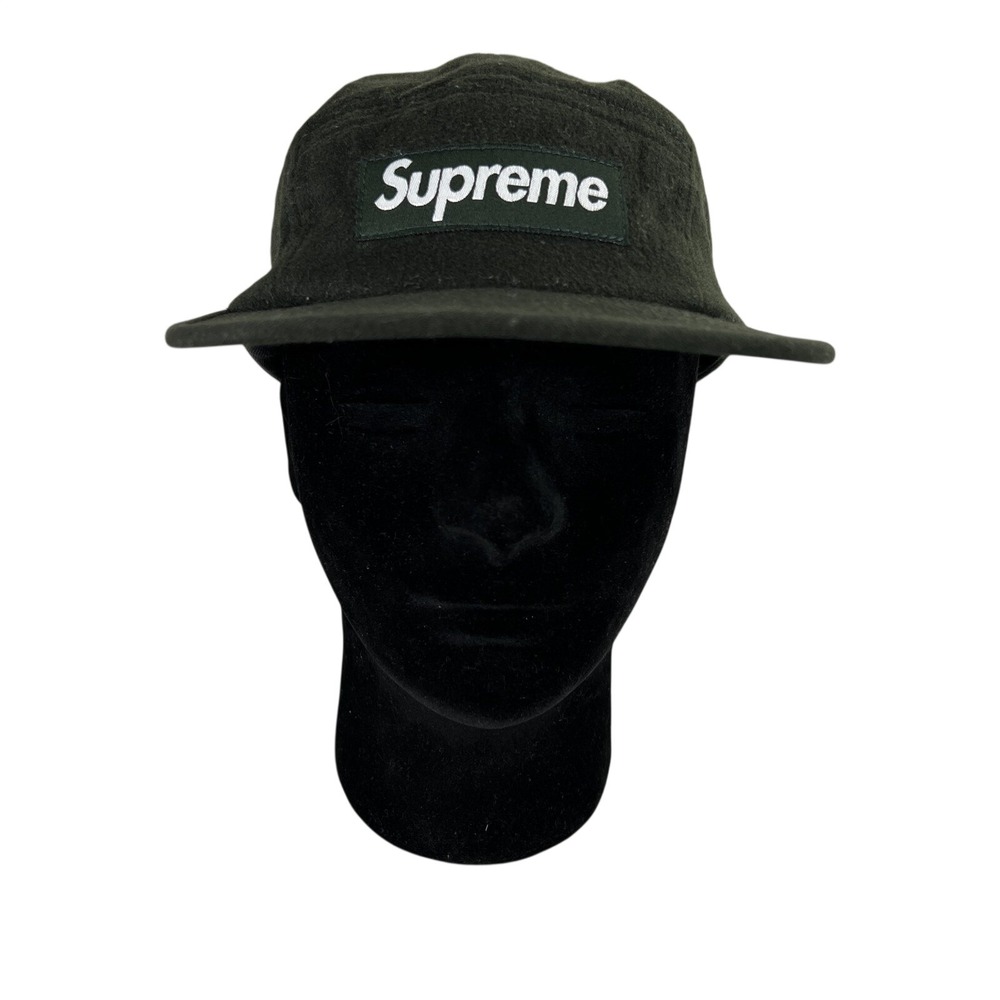 Supreme Loro Piana Wool Camp Cap Green Made in USA Men Box Logo Strapback Hat